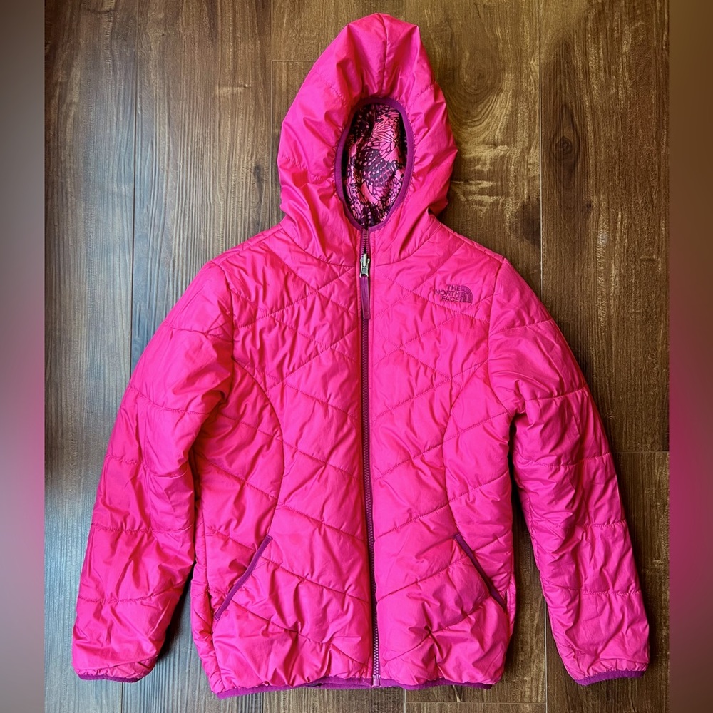 Girls North Face reversible winter coat